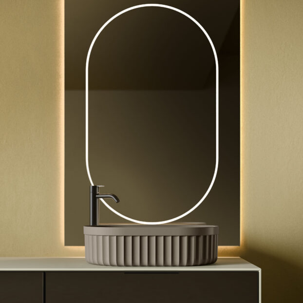 inbani alo oval led mirror